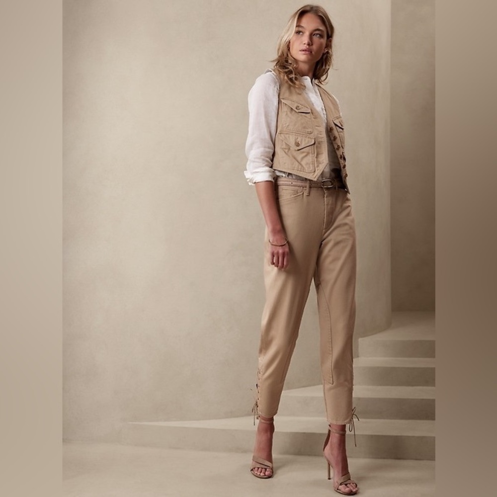 Banana Republic -Tan Button-Fly Trousers - Picture 3 of 8
